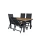 Panama Bord 160/240 - Sort / Teak, Panama Light 5-pos Stol Sort / Sort og teak_4