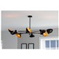 Elda Loftslampe L1250 * W1040 * H580 Sort / Kobber Elda Loftslampe L1250 * W1040 * H580 Sort / Kobber