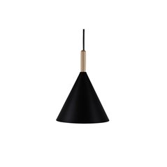 Taklampa Enif 20x26cm - Svart / Natur/Trä