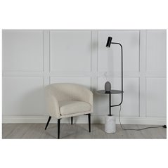 Golvlampa Vega 400x1460cm - Svart / Ljus Marmor