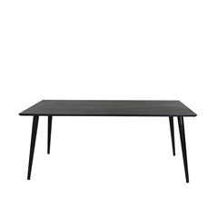 Dipp Dining Table - 180*90cm - Black Veneer / all black legs