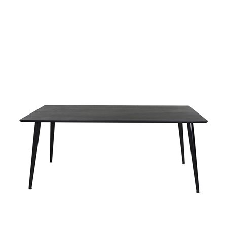 Dipp Dining Table - 180*90cm - Black Veneer / all black legs