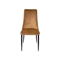 Eli Dining Chair 4-Pack -Bronz / Sort - Velour - Metal / Fløjlsstof