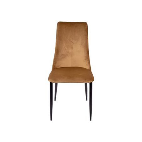 Eli Dining Chair 4-Pack -Bronz / Sort - Velour - Metal / Fløjlsstof