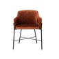 Spisestuestol Lea h 2-Pak - Orange / Rust / Sort - Velour