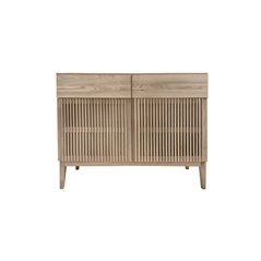 Vitrineskab Gradino 100x40x120cm - Naturlig - Askefiner / Træ / Eg