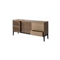 Skänk/Sideboard Gradino 180x45x80cm - Natur/Svart - Ask/Trä/ek