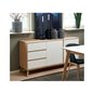 Skänk/Sideboard Nordic Odense 160x45x80cm - Vit/Natur - Ek/Trä