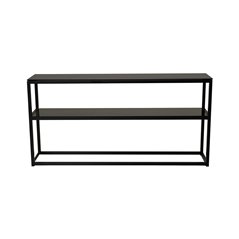 Avlastningsbord/Konsolbord Pierre 160x30x80cm - Svart - Metall/Glas