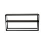 Avlastningsbord/Konsolbord Pierre 160x30x80cm - Svart - Metall/Glas