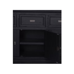 Skänk/Sideboard Surrey Castle 200x47x90 - Svart - Akacia/Trä