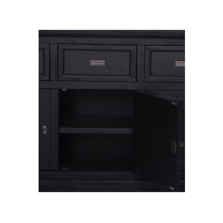 Skänk/Sideboard Surrey Castle 200x47x90 - Svart - Akacia/Trä