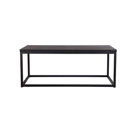 Soffbord Acero 120x60cm - Svart - Trä/Askfaner/Metall