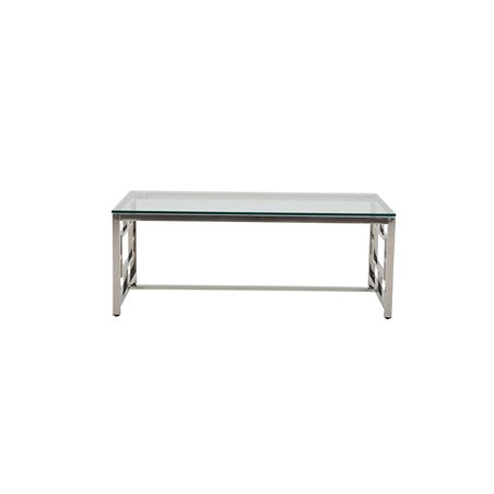 Soffbord Patricia - 60x45x120 - Transparent/Krom - Glas/Metall