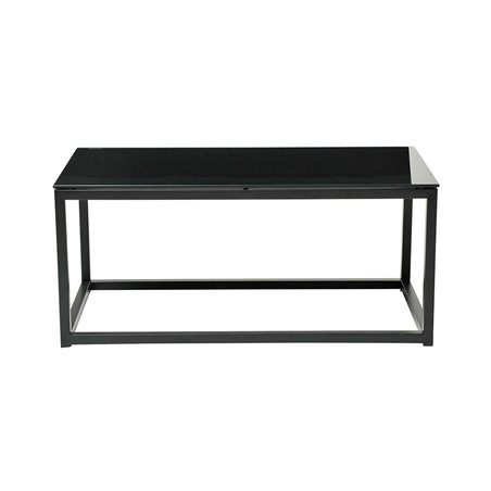 Soffbord Pierre - 94x47x42cm - Svart - Glas/Metall