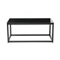 Soffbord Pierre - 94x47x42cm - Svart - Glas/Metall