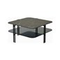 Soffbord Sivan - 80x80x42cm - Svart - Keramik/Glas/Metall