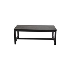 Soffbord Vintage Lakrits - 120x60x45cm - Svart/Gråsvart - Rustik Alm/Metall