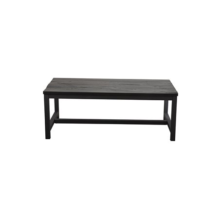 Soffbord Vintage Lakrits - 120x60x45cm - Svart/Gråsvart - Rustik Alm/Metall