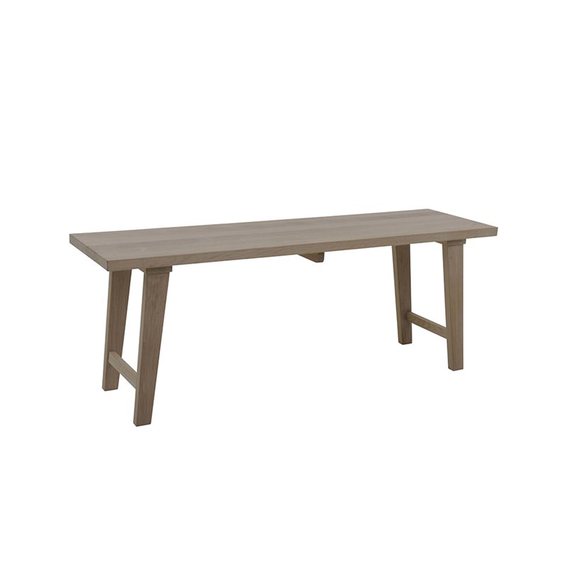 Bænk Frikk - 120x45x35cm - Naturlig - Hvidolieret Eg / MDF