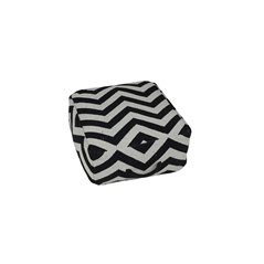 Puff Zigzag - 50x50x25cm - Svart/Vit - Bomull/Polyester