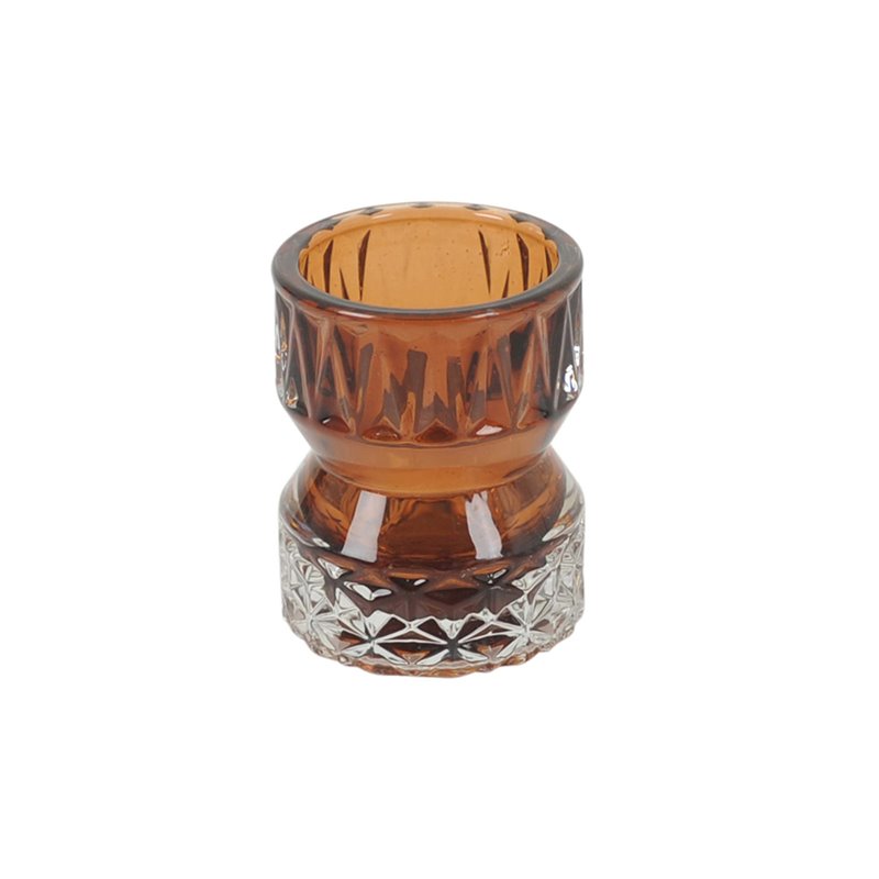 Candle Lanterne 12-Pack - Priser - 7x7x9cm - Brun / Transparent - Glas