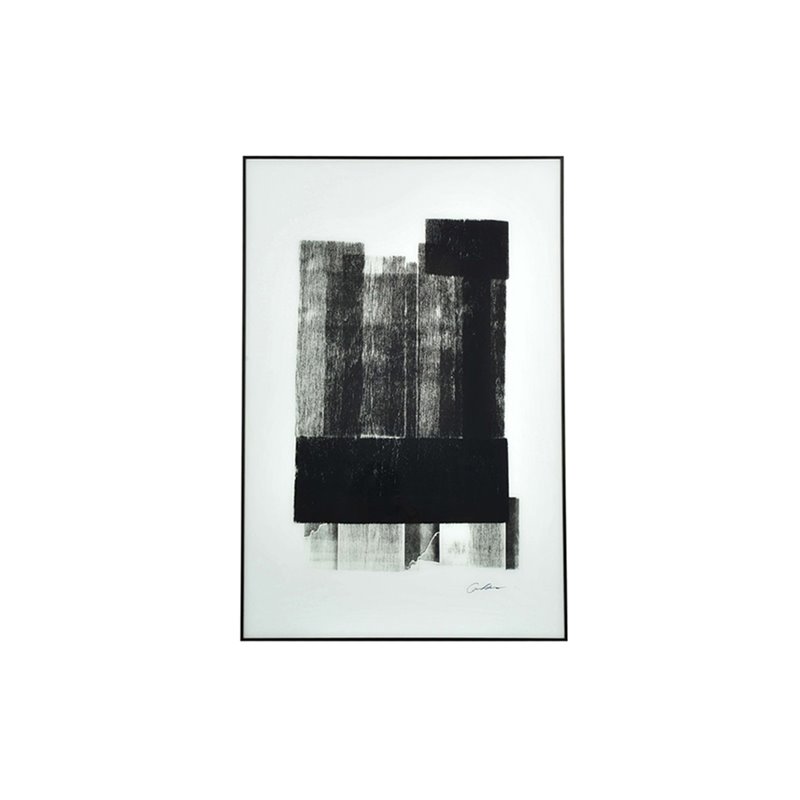 Maalaus - B&W II - 120x80cm - Lasi / Metalli