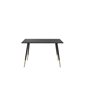 Dipp Dining Table - 120 cm - Black Veneer - Black Legs w. Brass dipp