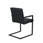 Art Dining chair w. armrest. Black / Black