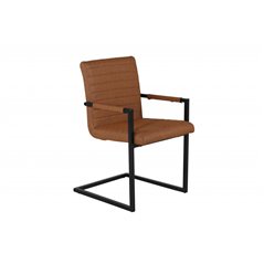 Art Dining chair w. armrest. Brown / Black