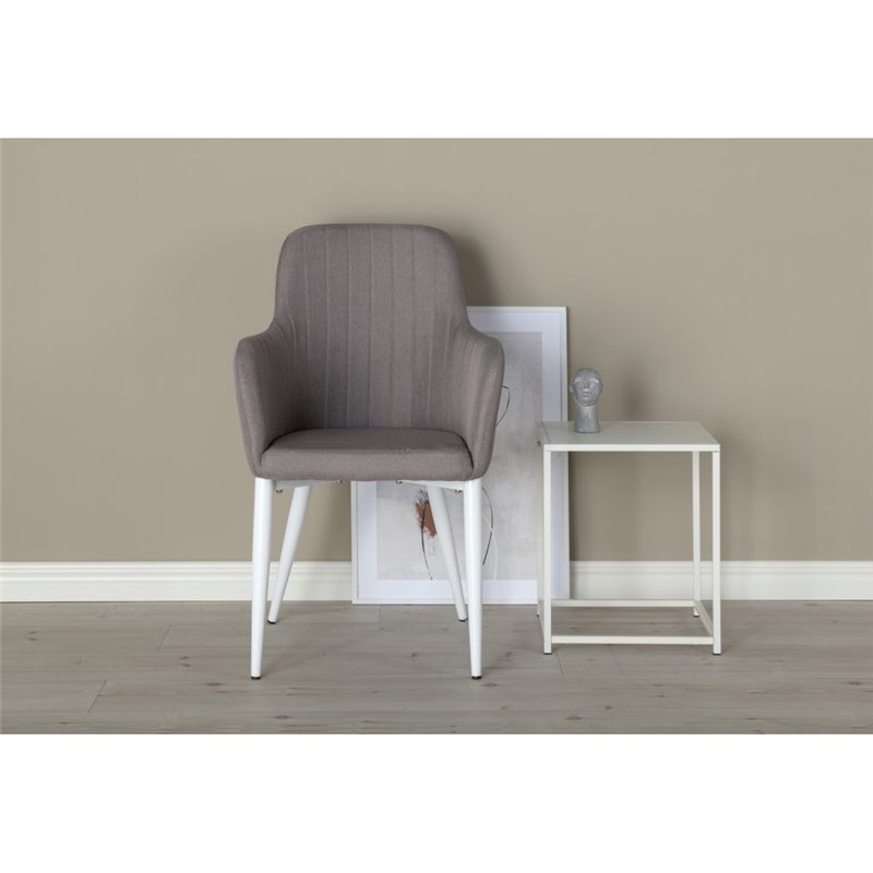 Comfort Chair Polar grey - White Legs