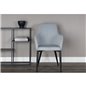 Comfort Dining Chair - Black Legs / Light Grey Cordutoy