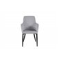 Comfort Dining Chair - Black Legs / Light Grey Cordutoy