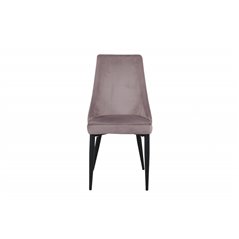 Leone Dining Chair - Black Legs / Dusty PinkCorduroy