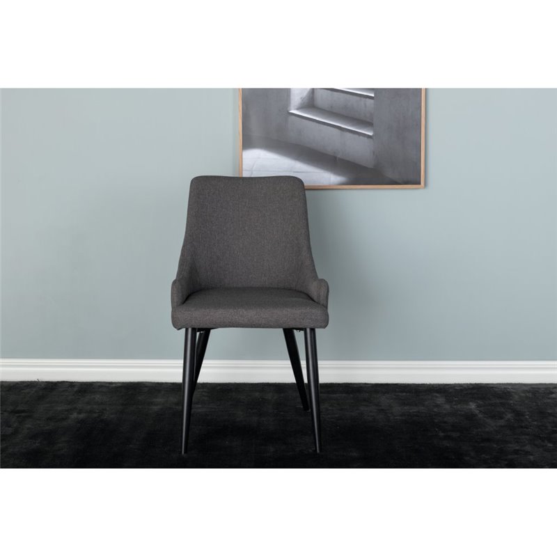 Plaza - Dining chair - Black/Dark grey