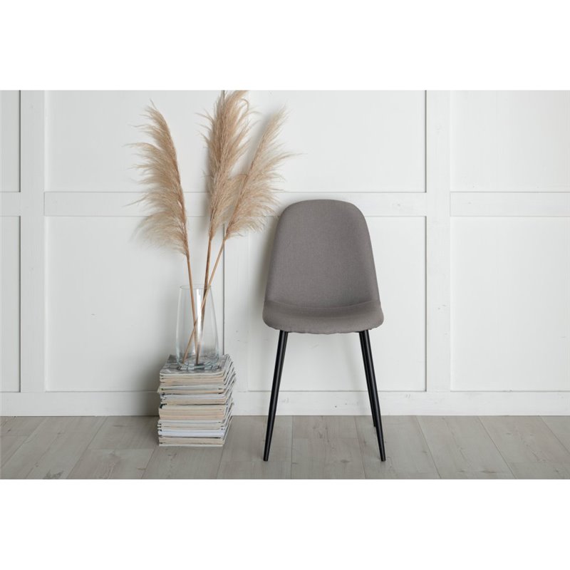 Polar Chair - Grey fabric Black Legs