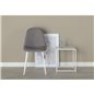 Polar Chair - Grey fabric White Legs