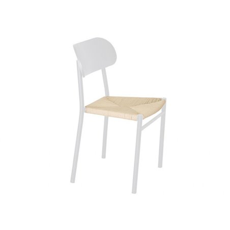 Polly Dining Chair - White / Nature