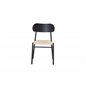 Polly Metal Dining Chair, K/D, Black back light seat