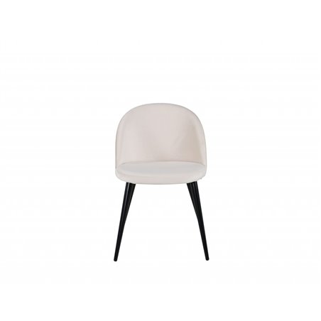 Velvet Dining Chair - Beige / Black