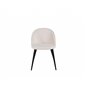 Velvet Dining Chair - Beige / Black