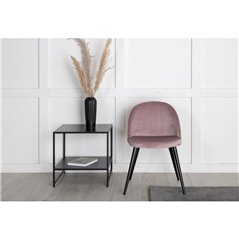 Matstol / Köksstol Velvet 2-Pack - Gammelrosa / Svart