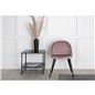 Velvet Dining Chair - Pink / Black