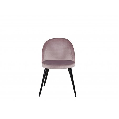 Velvet Dining Chair - Pink / Black