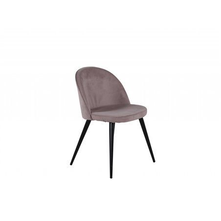 Velvet Dining Chair Corduroy - Pink / Black