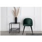 Velvet Dining Chair - Green / Black