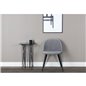 Velvet Dining Chair - Light Grey / Black