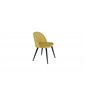 Velvet Dining Chair - Yellow / Black