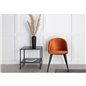 Velvet Dining Chair - Orange / Black