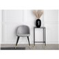 Velvet Dining Chair Brass - Light Grey / Black